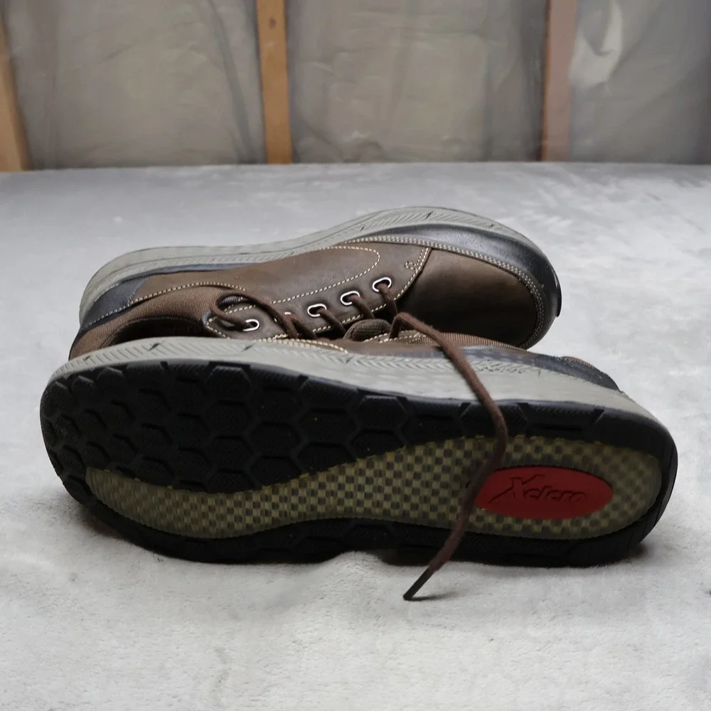 Xelero Mens 12 Walking Shoes Brown Leather Performance Comfort Lace‎ Up Everyday